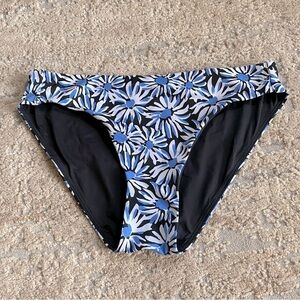 Cuup Bikini Bottoms Bloom Cloud Lined Blue White Black Daisy Floral Print: 2